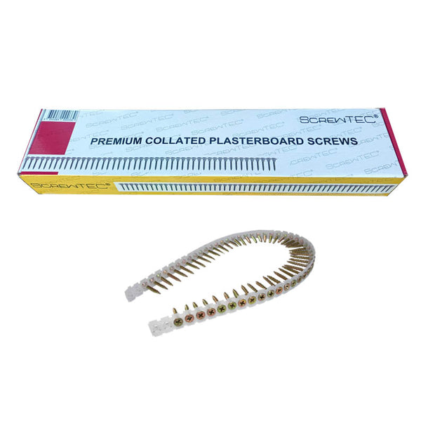 Collated Plasterboard Screws 6G-25mm Coarse Thread